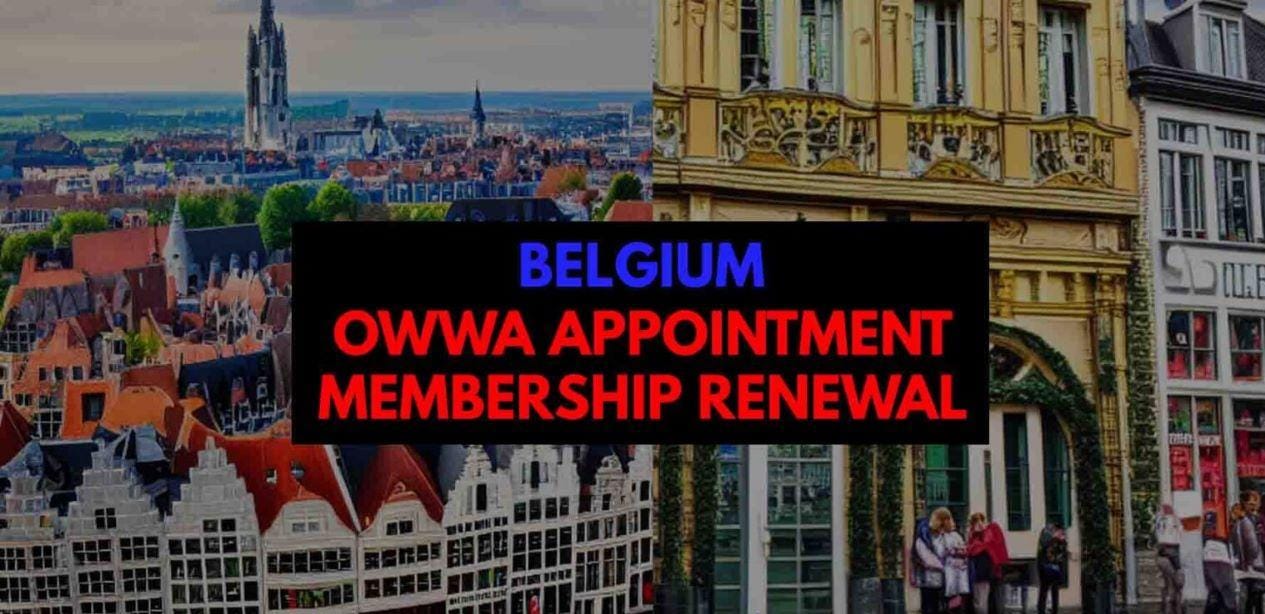 Schedule OWWA Appointment Membership Belgium
