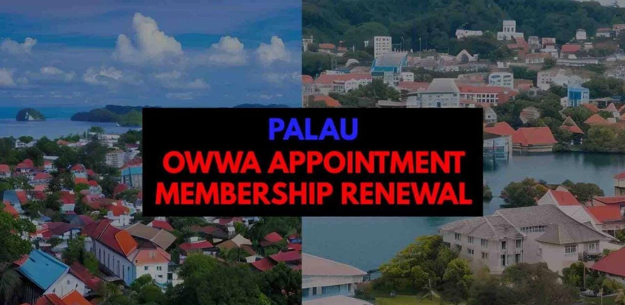 Schedule OWWA Appointment Membership Palau