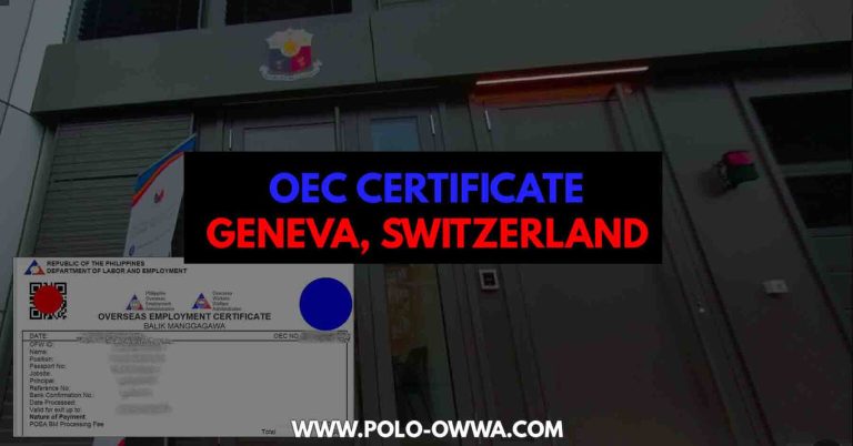 How to Apply OEC Certificate in Geneva, Switzerland