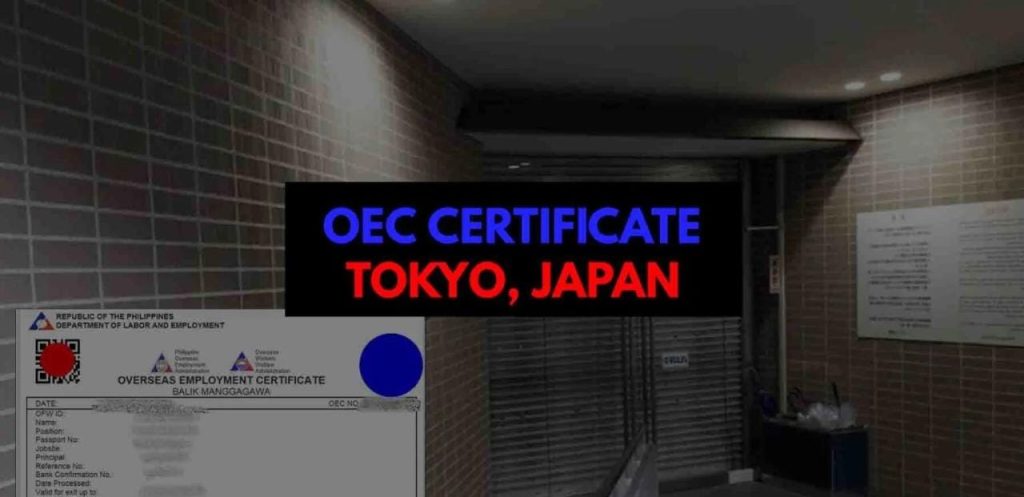 How to Apply OEC Certificate in Tokyo, Japan