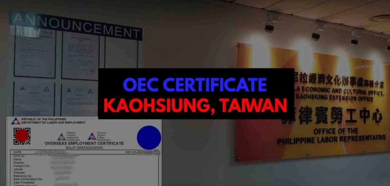 How to Apply OEC Certificate in Kaohsiung, Taiwan