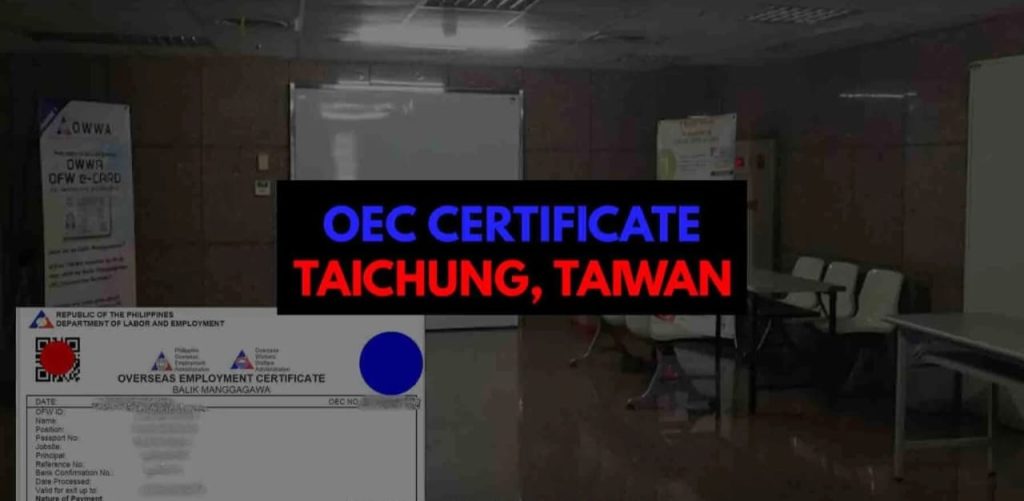How to Apply OEC Certificate in Taichung, Taiwan