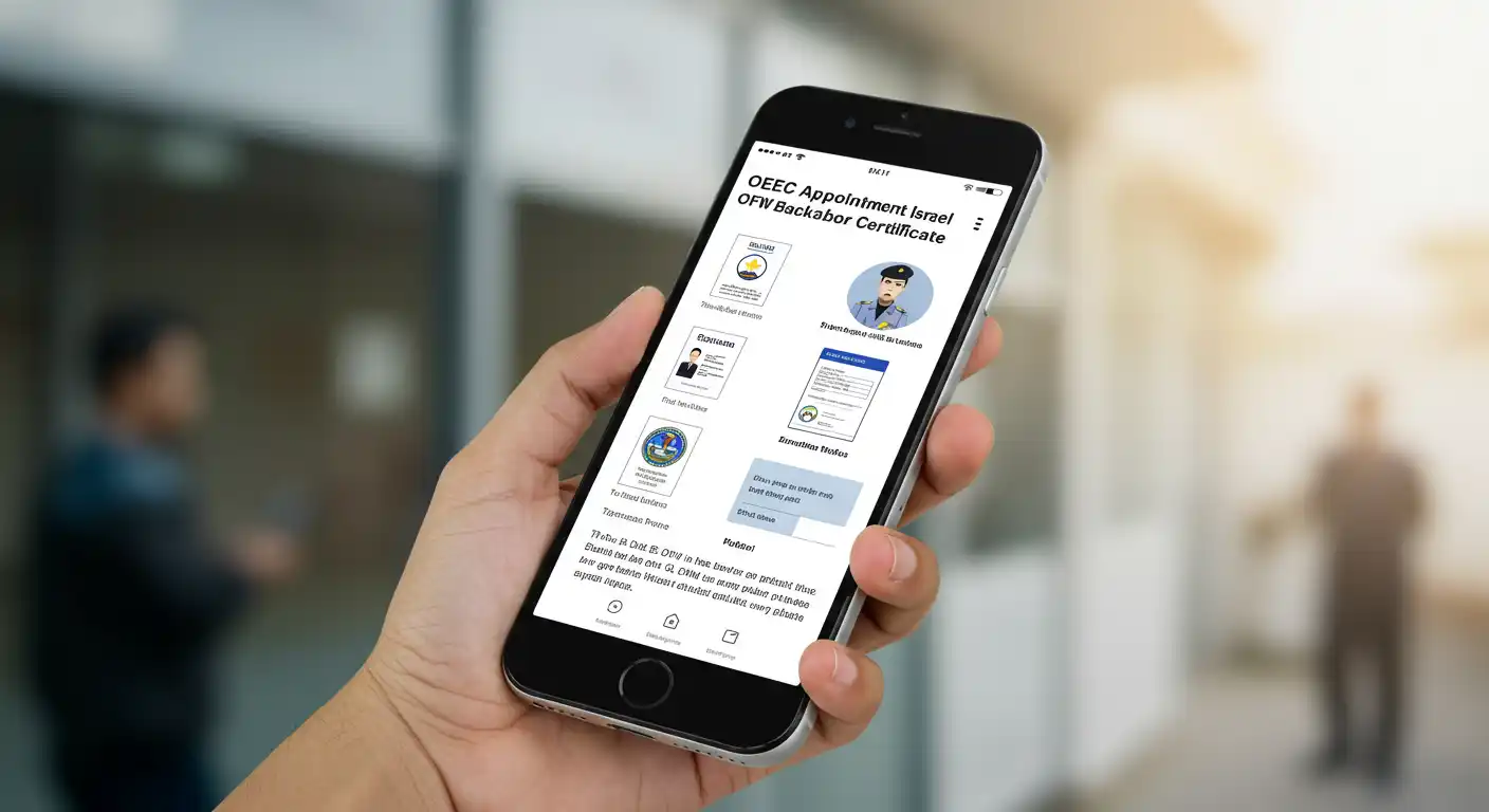 OEC Appointment Israel OFW Balik Manggagawa Certificate