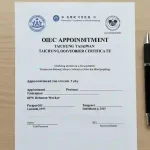 OEC Appointment Taichung Taiwan OFW Balik Manggagawa Certificate