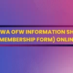 OWWA OFW Information Sheet (Membership Form) Online