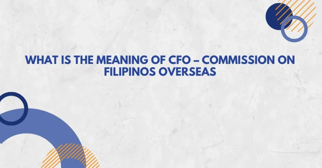 What is the Meaning of CFO